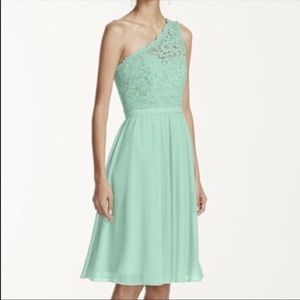 David’s Bridal One Shoulder Dress